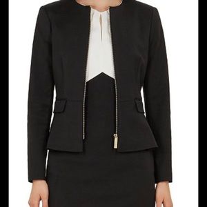 Ted Baker Black with Tag Zameli Peplum Jacket London Blazer